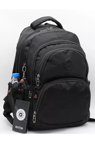 Zaino Scolastico Nero Impermeabile 