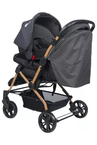 Poussette de voyage double sens Olympus Anthracite Café