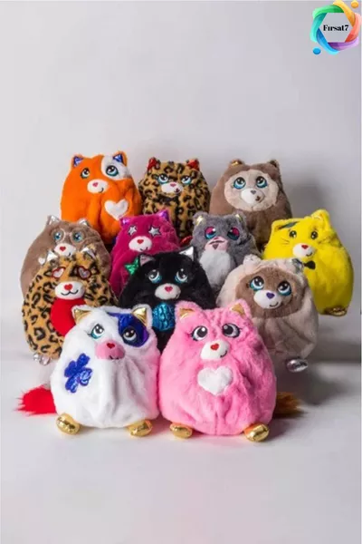 هدية دببة مفاجئة لعبة محشوة في برطمان على شكل قطة 1 قطعة بتصميمات مختلفة