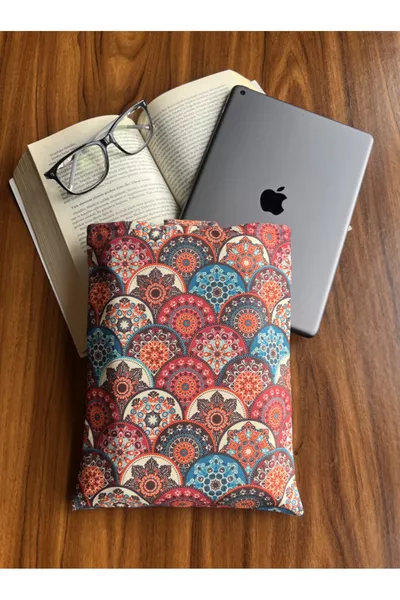 Handmade Ethnic Patterned Pouch Bag with Pockets, Tablet Case, Book Cover, Organizer Bag,