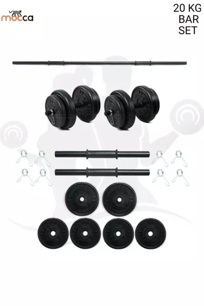 طقم أثقال ودمبل بأوزان وكجم وسنتيمتر للياقة البدنية