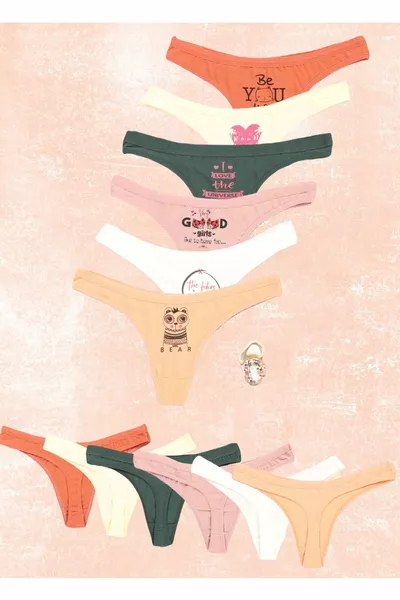 Lot de 6 tangas en coton