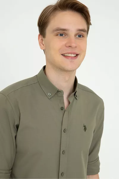 قميص رجالي أخضر