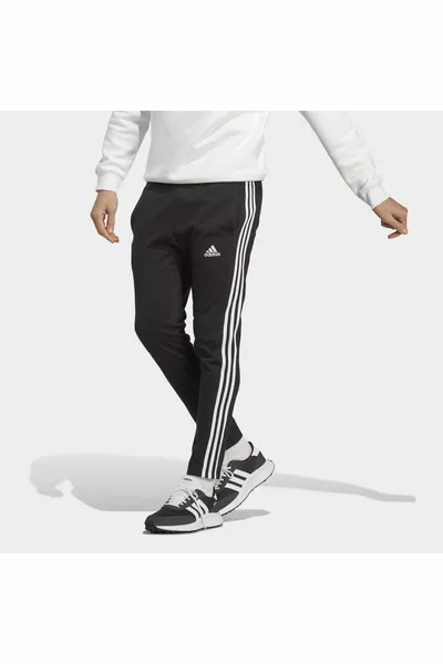 Essentials Single Jersey Tapered Open Hem 3-Stripes Sweatpants