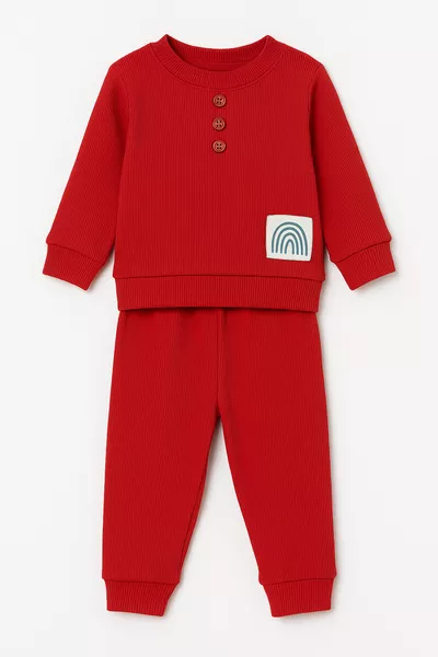 Baby- und Kinderbekleidung 2-teiliges Ober- und Unterteil-Set