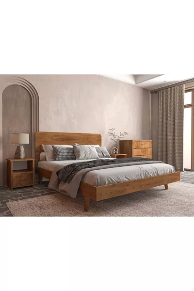 طقم غرفة نوم جوز صلب