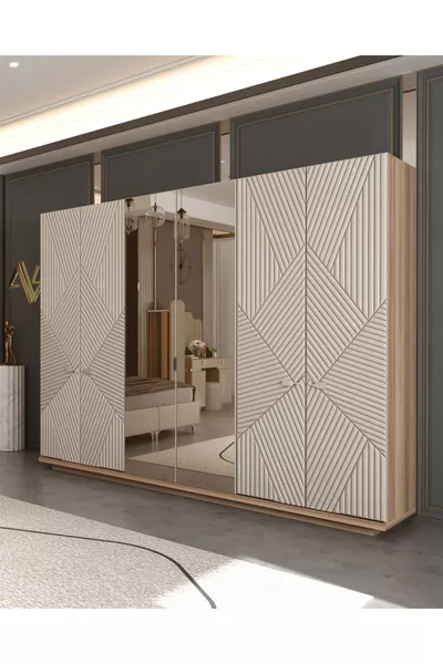 Hisar Yatak Odası Takımı (Dolap + Şifonyer + Komodin + Karyola)