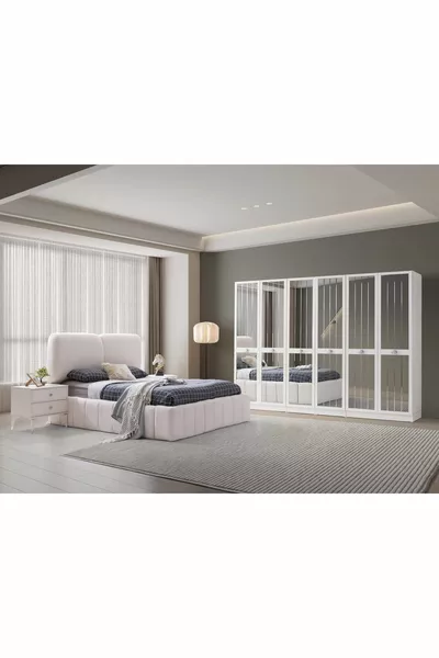 غرفة نوم هاواي من خشب MDF بنسبة % | توصيل وتركيب مجاني