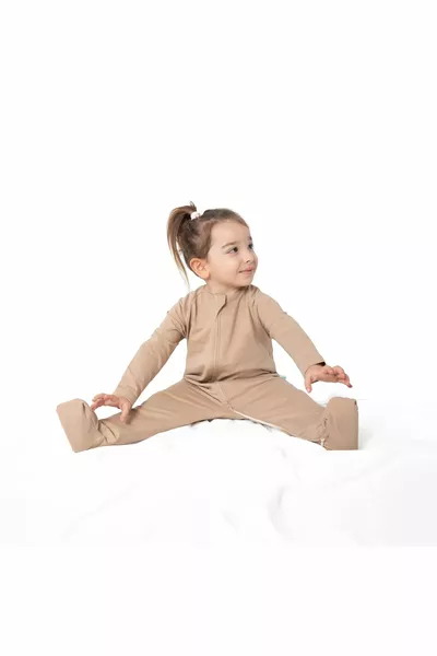 Детский спальный мешок Zuppers из органического хлопка с ножками - 1 TOG - (месяц) - Песочно-бежевый