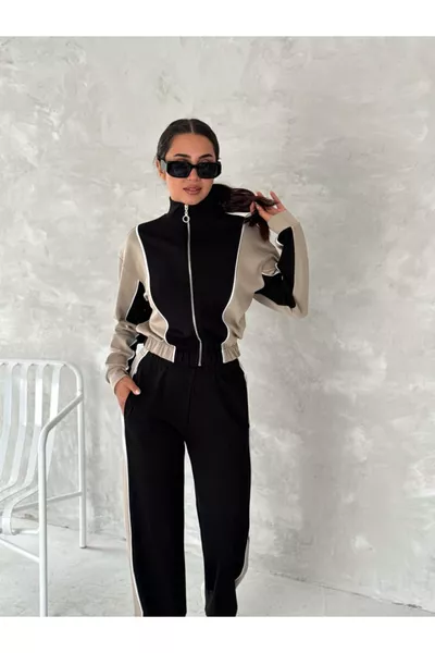 Women - Garnished Tracksuit Set Modal Fabric