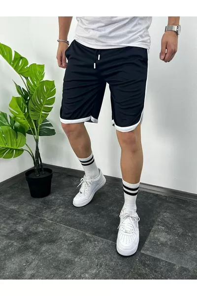 Short de sport pour homme Bermuda Basketball Noir