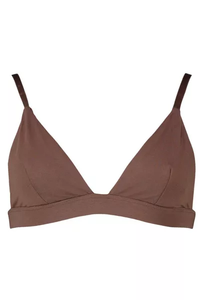 Bralette Marrone a Fascia Larga con Elastico br