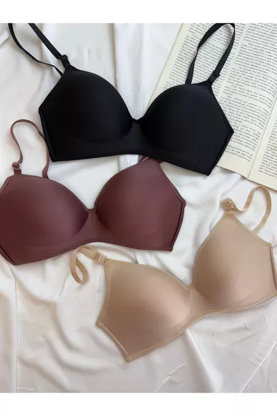 Set di 3 Reggiseni Economici Modellanti Lotus Senza Coppe e Senza Ferretto