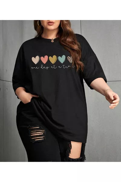 Unisex/Dames Bedrukt met Kleurrijk Hartontwerp