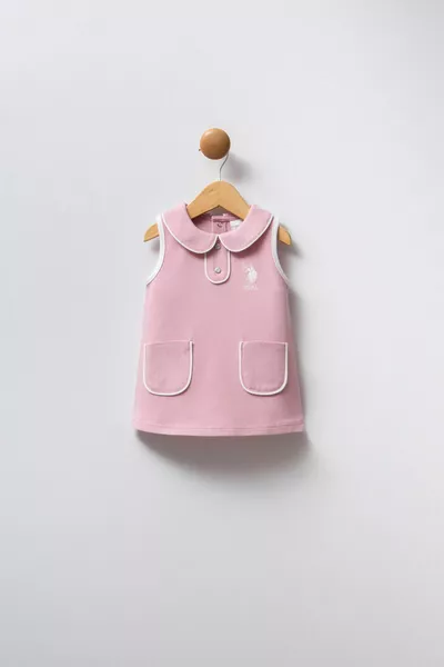 فستان وردي لطفلة من U.S. Polo Assn.