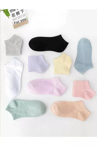 Женские разноцветные хлопковые носки-следки Kadın Karışık Extra Soft, набор  пар