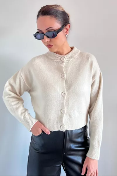 Дамска жилетка Tilia Crop с кремообразна мека текстура