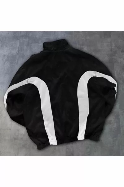 سترة واقية من الرياح والمطر يونيكيس بحجم كبير بنقشة قماش المظلة