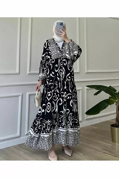 Premium viscosejurk met patroon