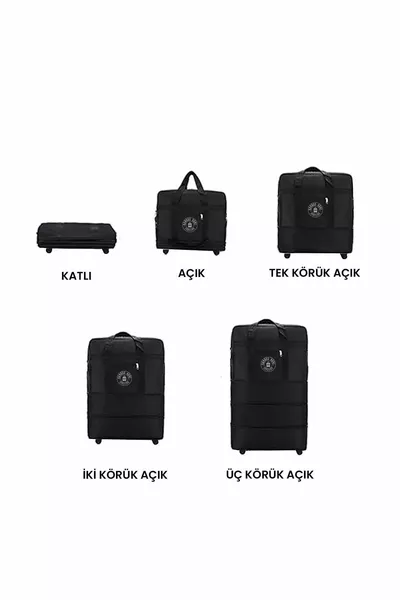 Koffer mit dreifachem Seitenfalten auf Rädern - Riesige Tasche