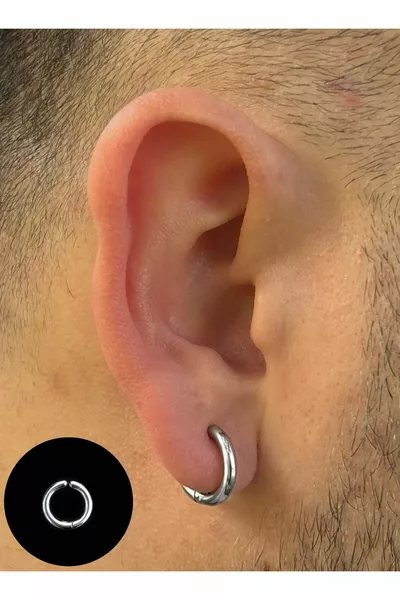 Non-Hole Compression Unisex Fake Lip Nose Ear Cartilage Septum l Surgical Steel Ear Cuff Earrings