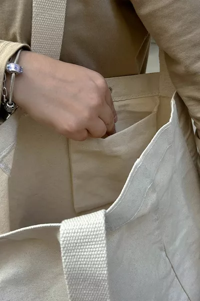 Tote Bag in tela - Perspective (SNAP - TASCA INTERNA - GR - % COTONE)