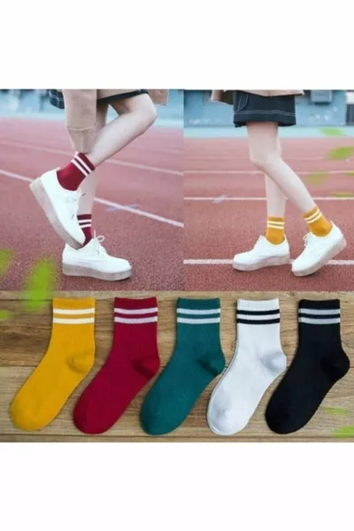 Унисекс обръч Колежански Шарки Чорапи 6 бр