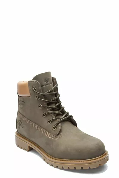 Stivali da uomo in vera pelle kaki crazy