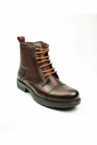  Коричневые Кожаные Мужские Почтовые Сапоги 