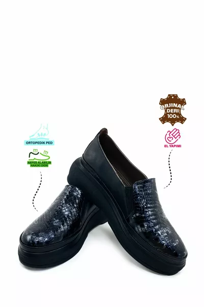 Черные туфли из натуральной кожи Mom