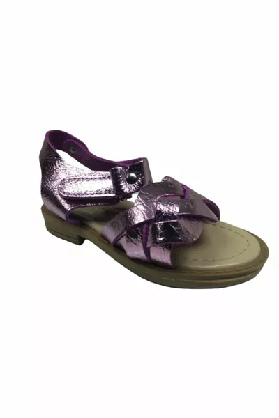 Ragazze Rosa Glitter Sandali In Vera Pelle