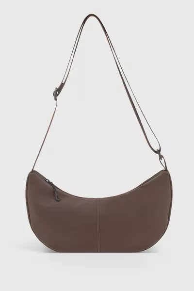 المرأة البني للماء نصف القمر حقيبة كروسبودي