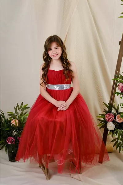 فساتين سهرة من الساتان للبنات من الساتان للحلمة الخلفية  عنابي