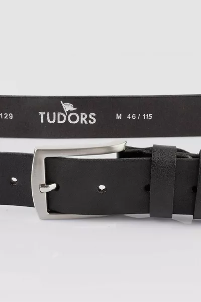 جلد طبيعي ٪ للرجال 3.5 سم حزام أسود كلاسيكي