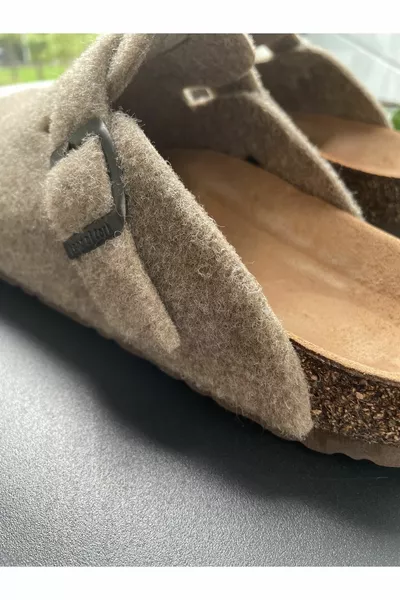 Sabo Indoor Unisex Anatomico Suongiorno Sughero Naturale Suola in Feltro Naturale Pantofole in Lana