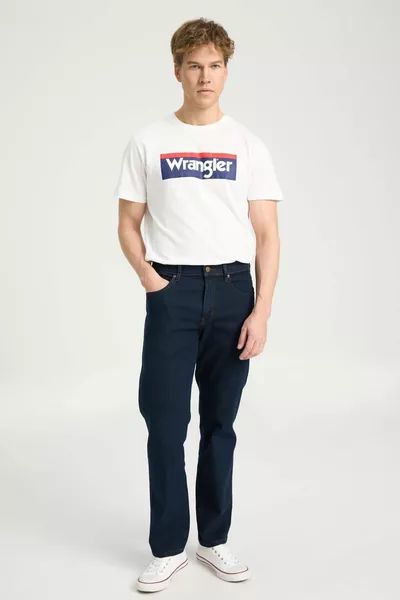 Texas Straight Fit Jeans elasticizzati in denim a vita normale