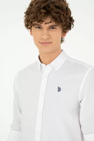 قميص أساسي بأكمام طويلة طويلة للرجال 