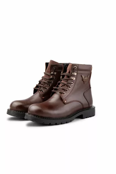 Glaz Genuine Leather Men's Lace-Up Postal Boots, Harley Boots