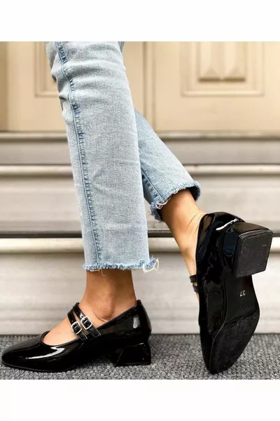 TRINITI DOPPIA FIBBIA CASUAL TACCO CORTO BALLERINE CASUAL SCARPE DA BALLO