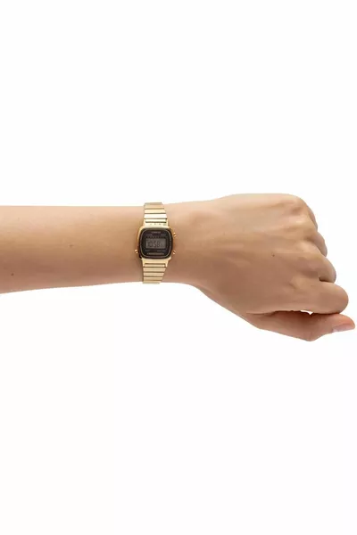 wga-1df Золотые цифровые часы в стиле ретро