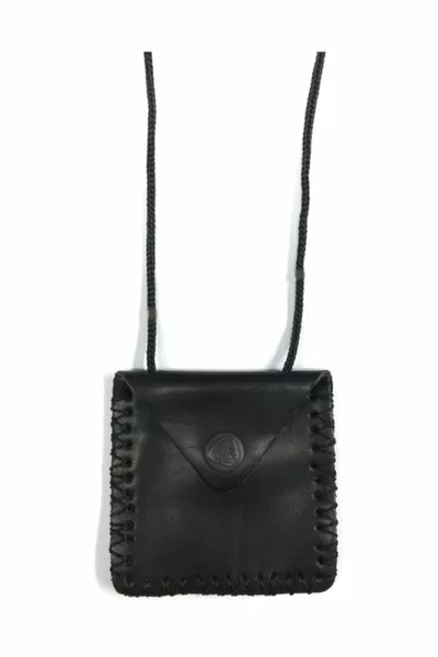 Empty Leather Cevşen Container Pouch Strap Necklace Rectangle Large Size  Cm