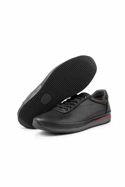 Semplici أحذية رجالية جلدية طبيعية ، أحذية فرو بالداخل ، أحذية فرو شتوية