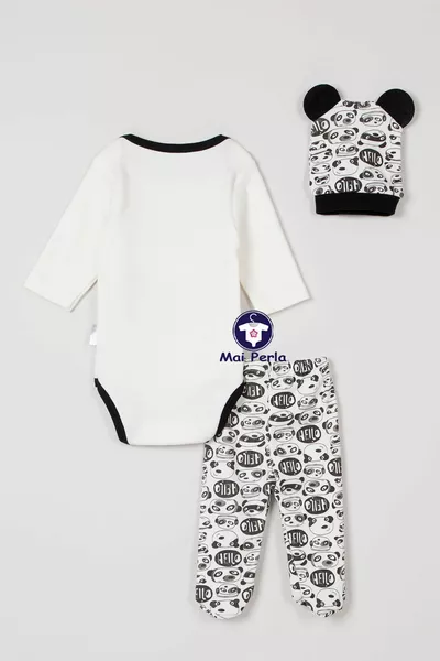 Costume unisexe bébé panda 3 pcs