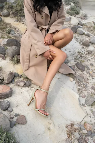 Twist Avocado Groene hakken met enkele band voor dames