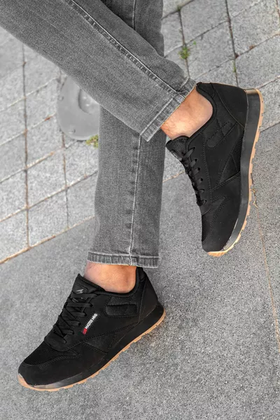 الرجال الأسود الدانتيل المتابعة عارضة الراحة دائم مريحة خفيفة الوزن لينة وحيد أحذية رياضية