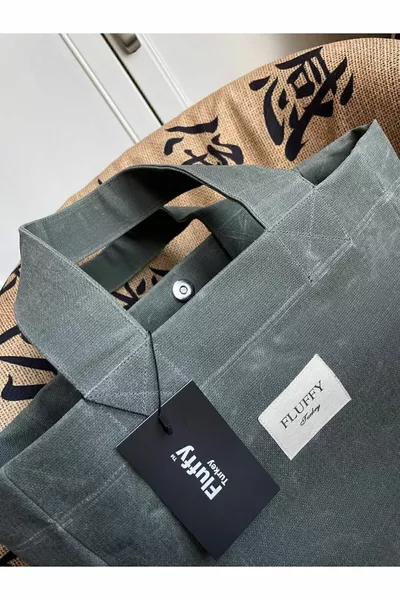 Водорасли восъчно платно Водоустойчива дамска чанта за рамо и дамска чанта / Училищна чанта за гимназия и колеж