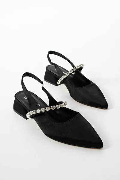 SATIN STONE HEELS(3cm)