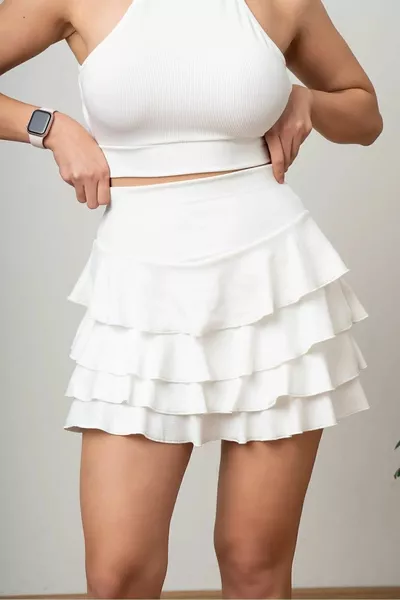 2-حزمة تنورة ميكونوس بالأبيض والأسود