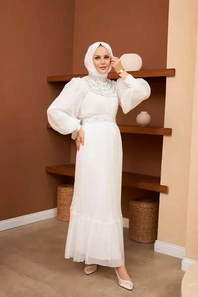 Icon Evening Dress - White