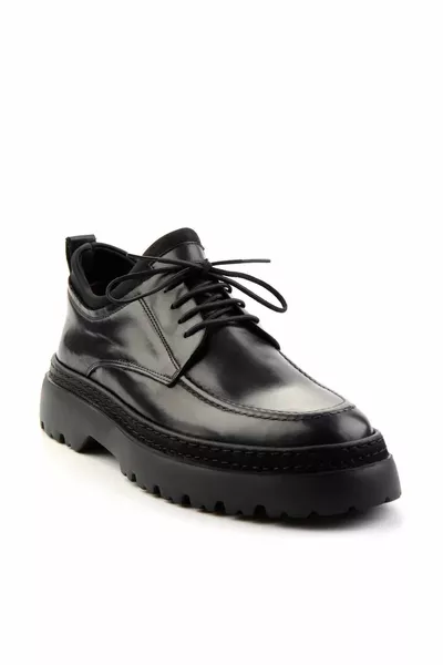 Черни мъжки класически обувки от естествена кожа 